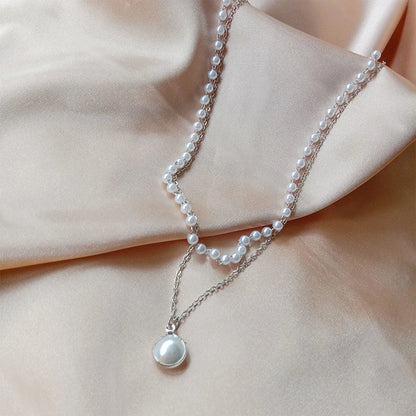 Korean Pearl Charm Choker