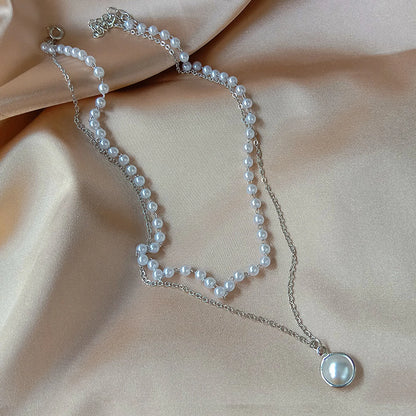 Korean Pearl Charm Choker