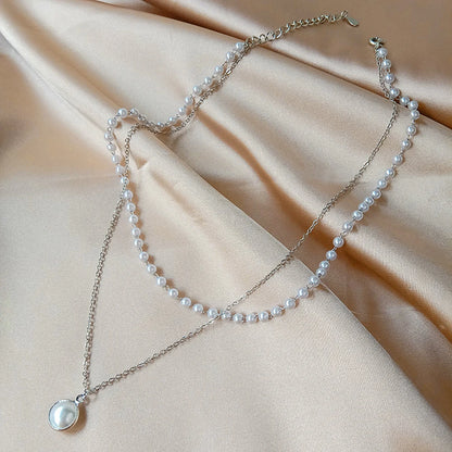 Korean Pearl Charm Choker