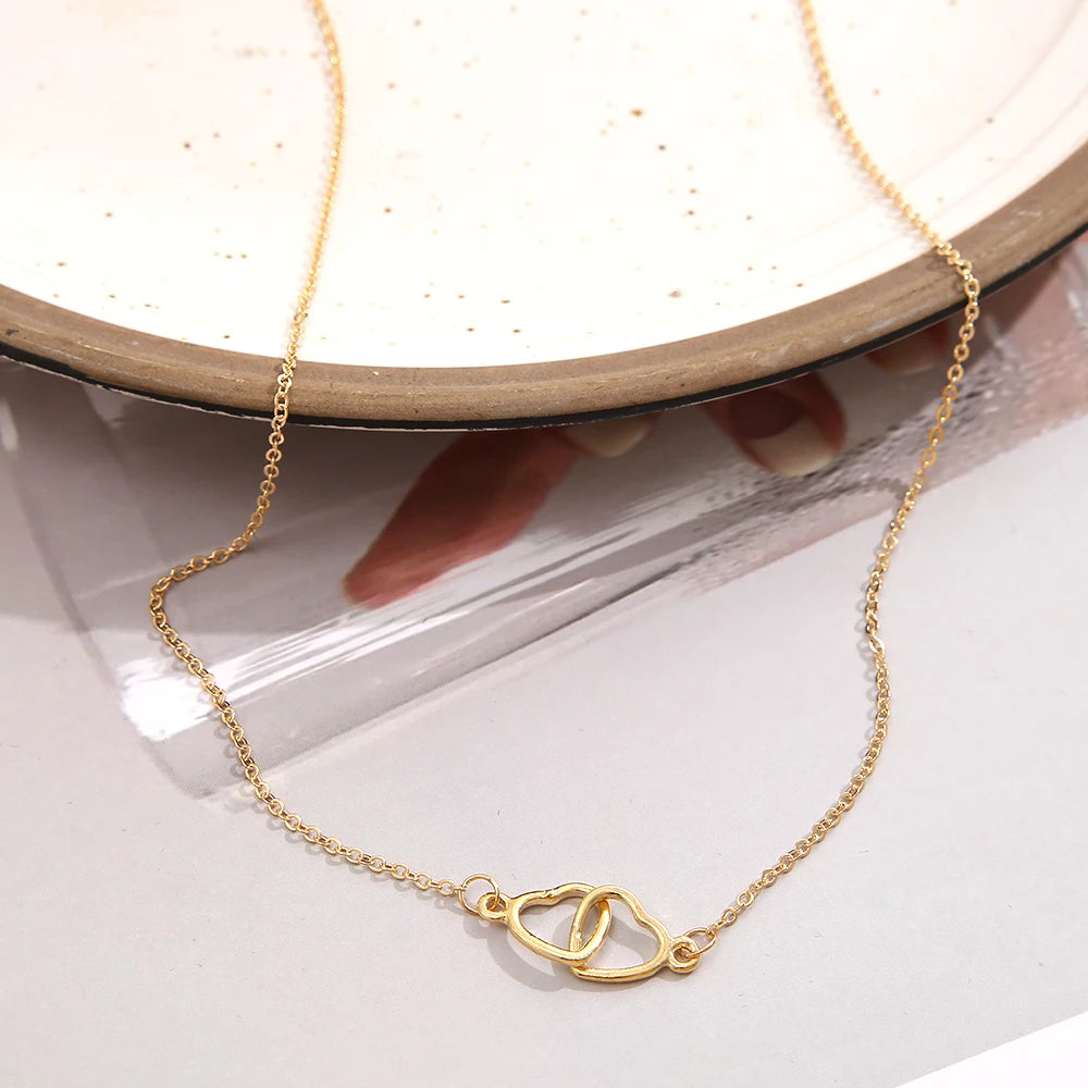 Korean Linked Hearts Necklace