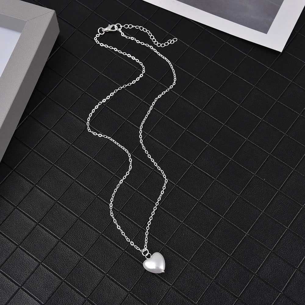 Korean Pearl Charm Choker