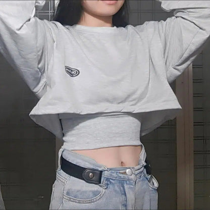 Pecsona Women's Long Sleeve Streetwear Sweatshirt
