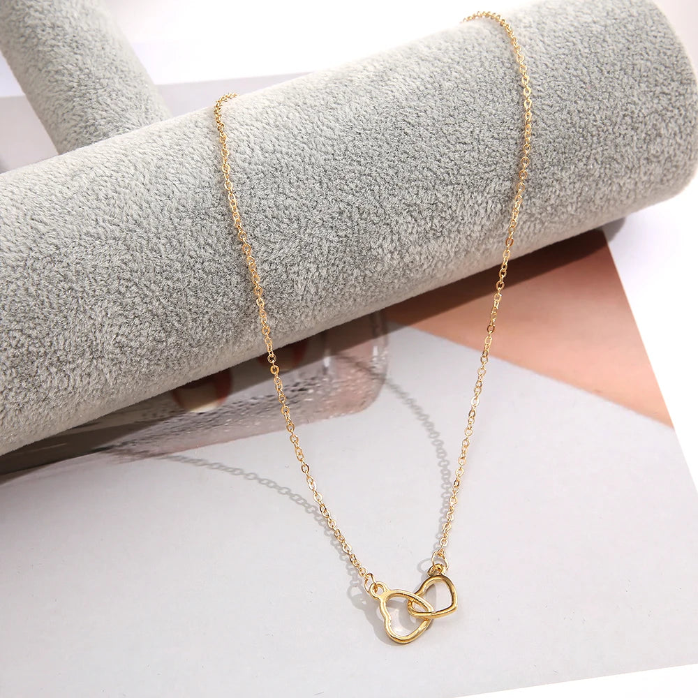 Korean Linked Hearts Necklace